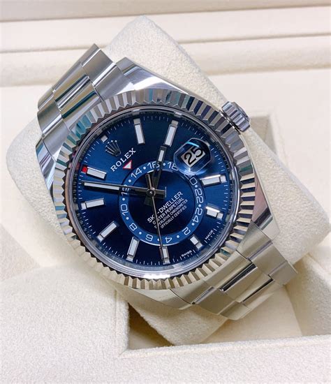 rolex sky dweller blue retail price|rolex sky dweller retail price.